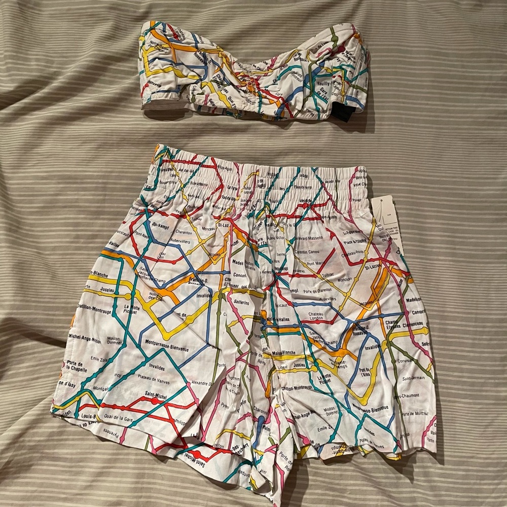 Lizwear, Bandau Top and Shorts, Size Petite